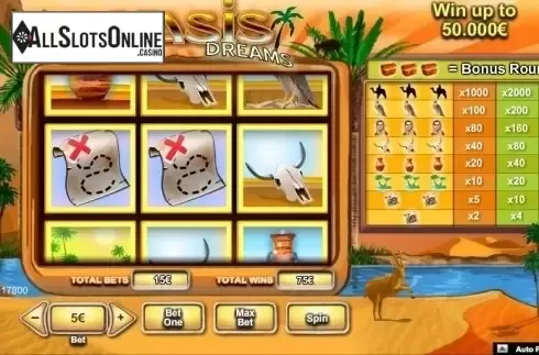Screen 3. Oasis Dreams from NeoGames