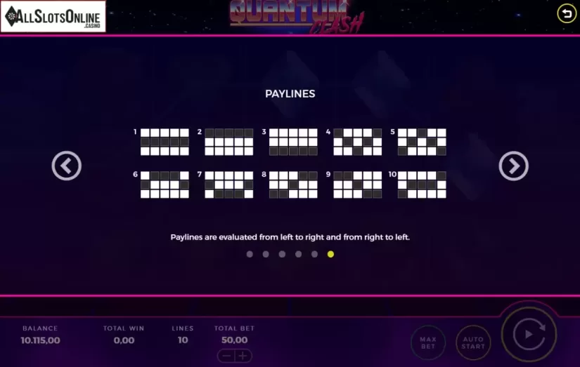 Paylines. Quantum Clash from Bally Wulff