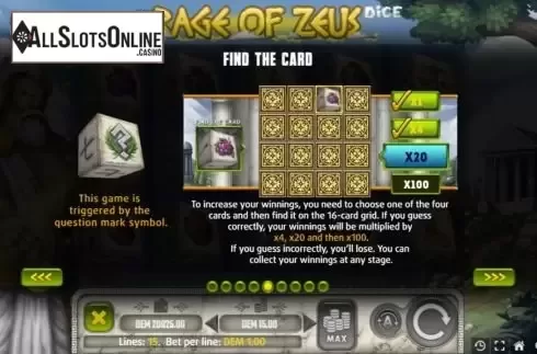 Bonus game screen