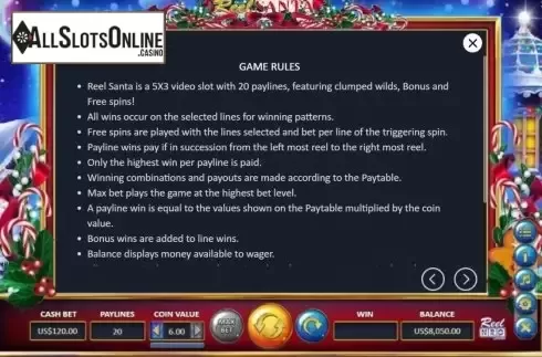 Game Rules 1. Reel Santa from ReelNRG