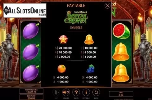 Paytable 1