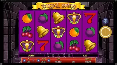Royal Spins slot screenshot 1