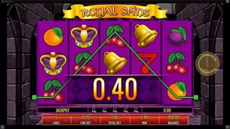 Royal Spins slot screenshot 2