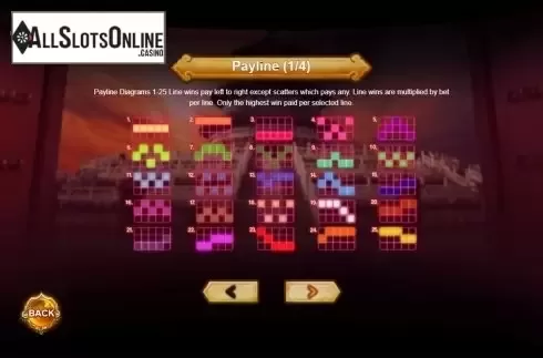 Paytable . Ruyi's Royal Love in the Palace from Triple Profits Games