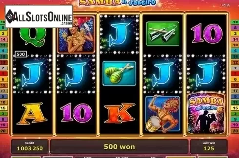 Win screen. Samba de Janeiro from Greentube