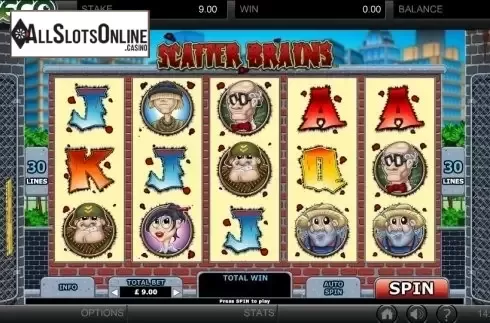Game Workflow screen. Scatter Brains from GECO Gaming