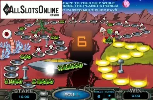 Win screen. Space Evader from Microgaming