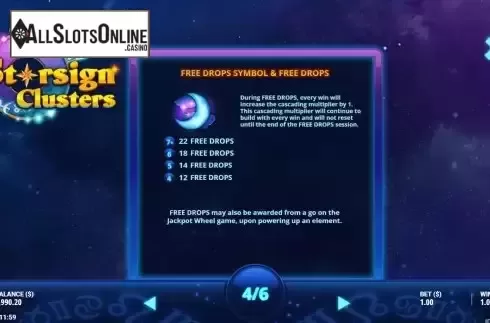 Free Drops screen