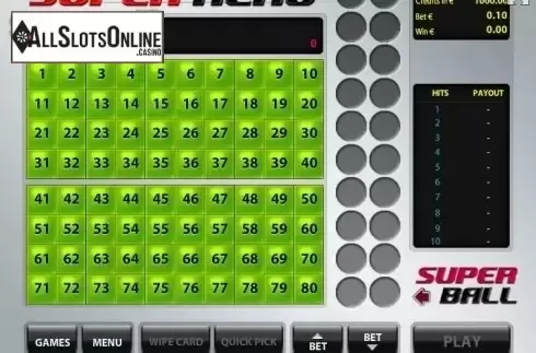 Game Screen 1. Super Keno (Tom Horn Gaming) from Tom Horn Gaming