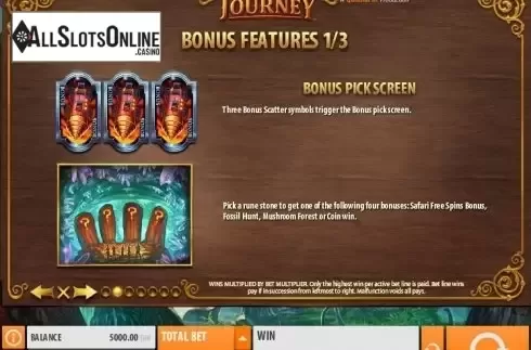 Paytable 2. The Epic Journey (Quickspin) from Quickspin