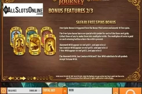 Paytable 3. The Epic Journey (Quickspin) from Quickspin