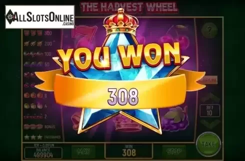 Win Free Spins screen