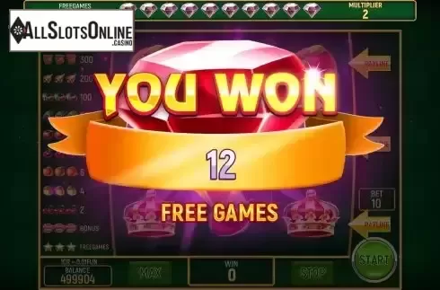 Free Spins screen
