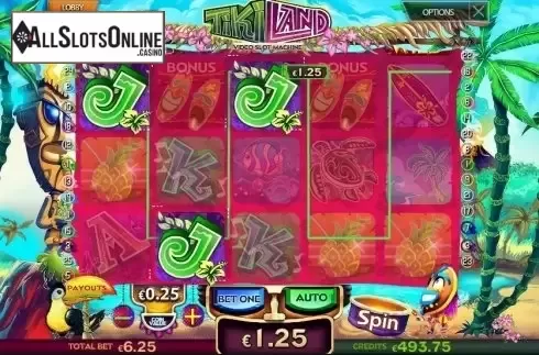 Screen 2. Tiki Land from MultiSlot