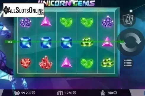 Screen5. Unicorn Gems from MrSlotty