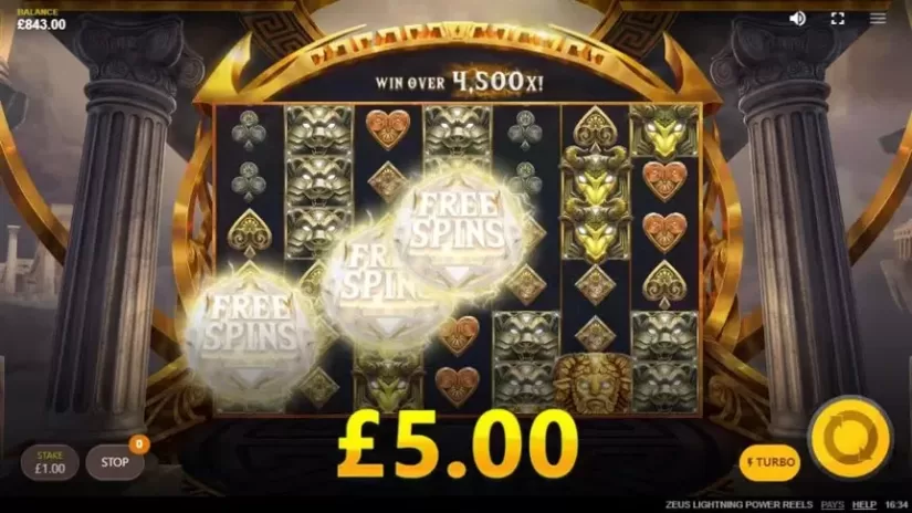 Zeus Lightning Power Reels slot screenshot 3