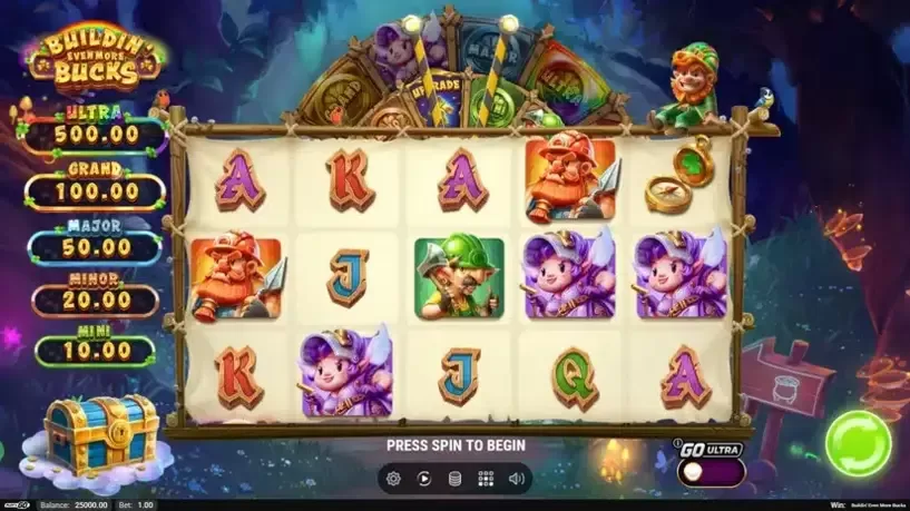 Buildin’ Even More Bucks slot screenshot 