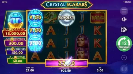 Crystal Scarabs slot screenshot 7