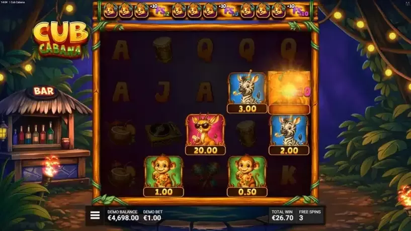 Cub Cabana slot screenshot 