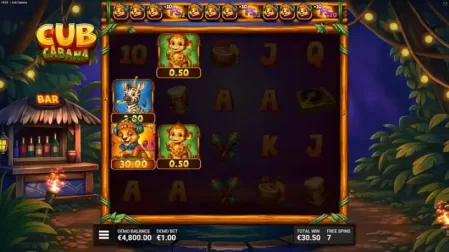 Cub Cabana slot screenshot 4