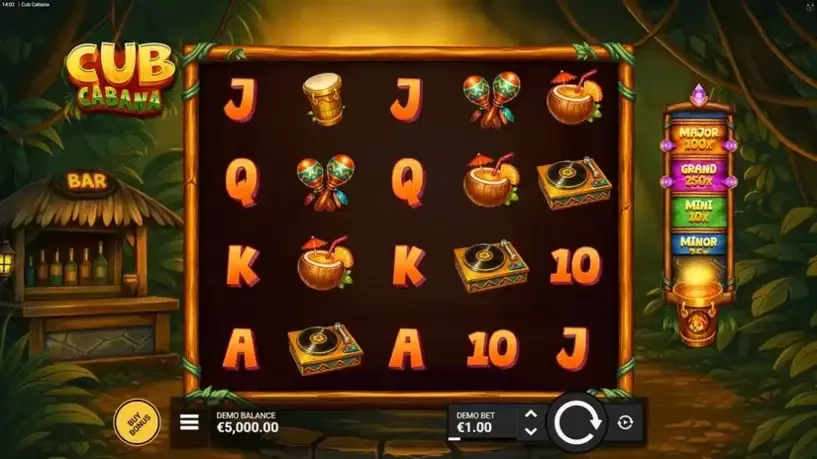 Cub Cabana slot screenshot 