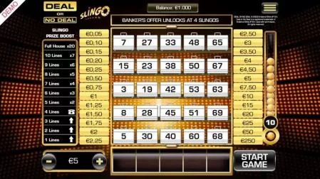 Deal Or No Deal Slingo slot screenshot 1