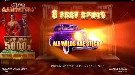 Getaway Gangsters slot screenshot 3