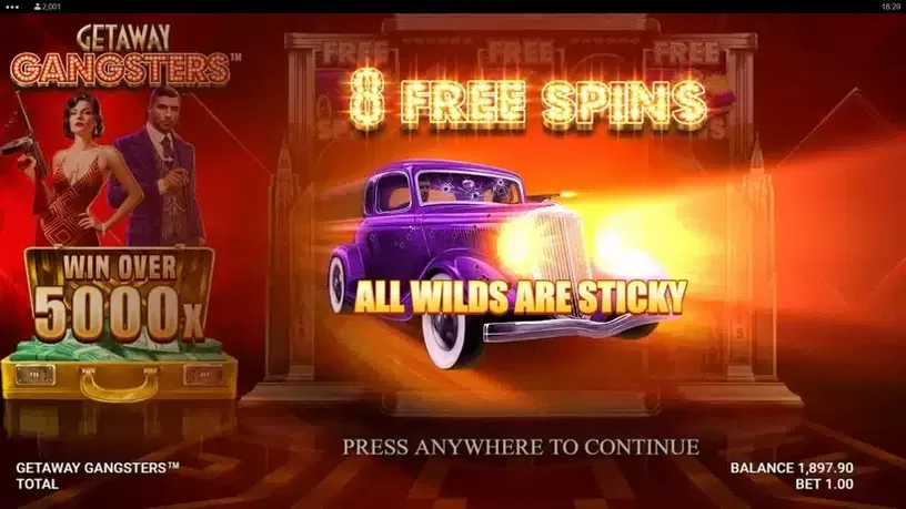Getaway Gangsters slot screenshot 3