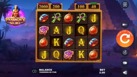 Pharaoh’s Secret slot screenshot 1