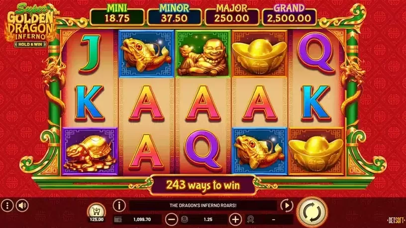 Super Golden Dragon Inferno slot screenshot 