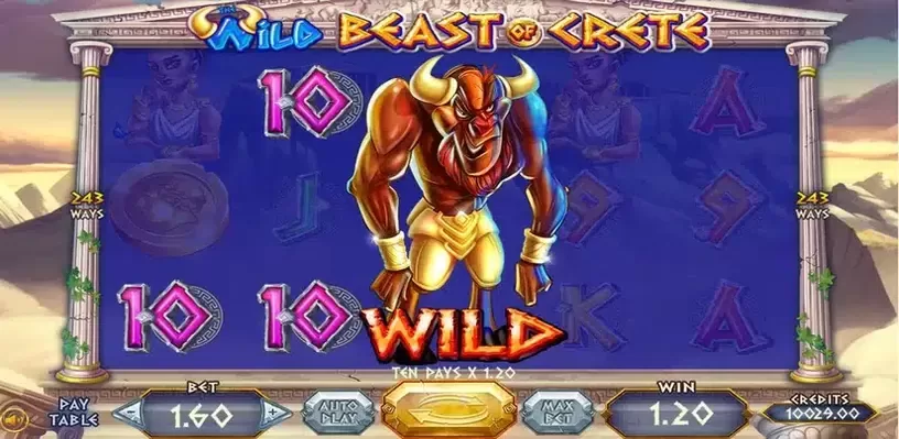 The Wild Beast of Crete slot screenshot 