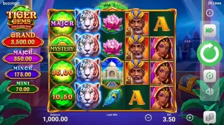 Tiger Gems slot screenshot 1
