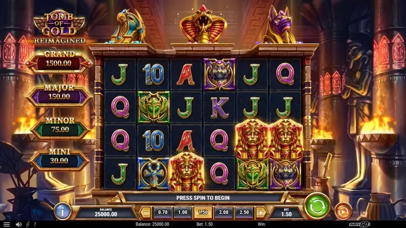 Tomb of Gold Reimagined slot screenshot 