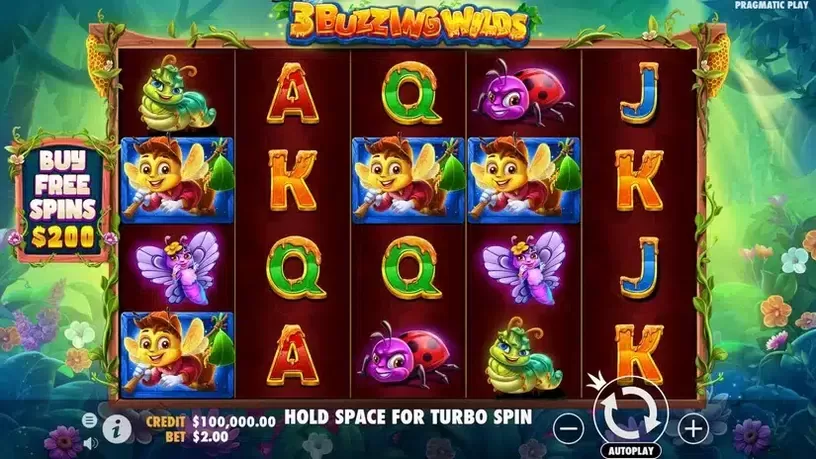3 Buzzing Wilds slot screenshot 2
