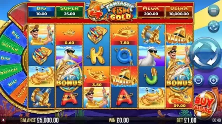 4 Fantastic Fish Gold slot screenshot 1