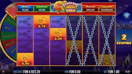 4 Fantastic Lobsters Gold slot screenshot 3