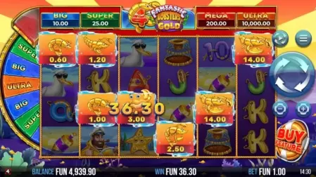 4 Fantastic Lobsters Gold slot screenshot 4