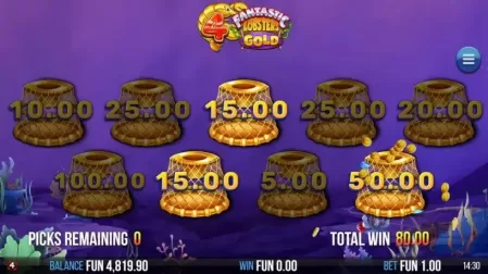 4 Fantastic Lobsters Gold slot screenshot 6