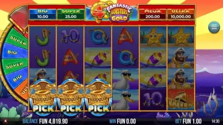 4 Fantastic Lobsters Gold slot screenshot 5