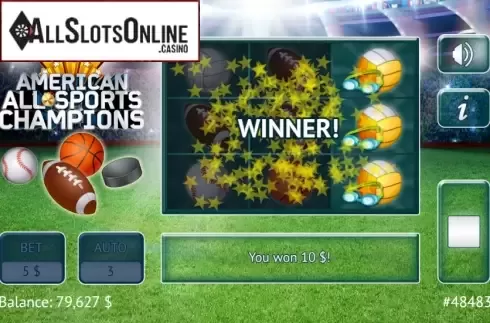 Win Screen. American All Sports from Vermantia