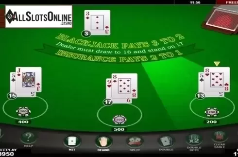 Game Screen. Blackjack (Amatic) from Amatic Industries