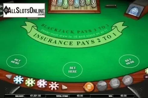 Reel screen. BlackjackPro MonteCarlo MH from NextGen