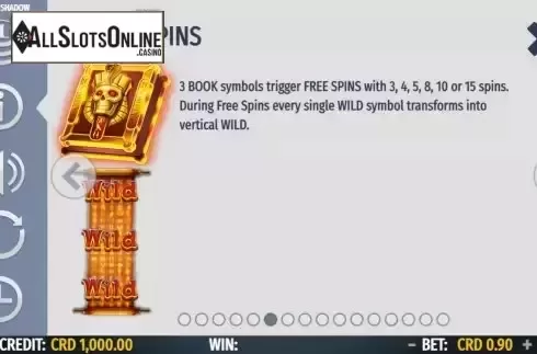 Free Spins Feature Screen
