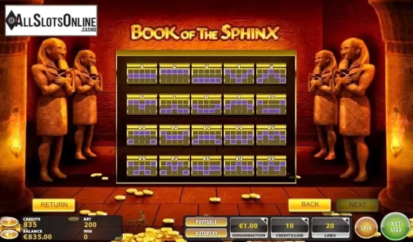 Lines. Book of the Sphinx from IGT