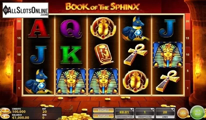 Reel Screen. Book of the Sphinx from IGT