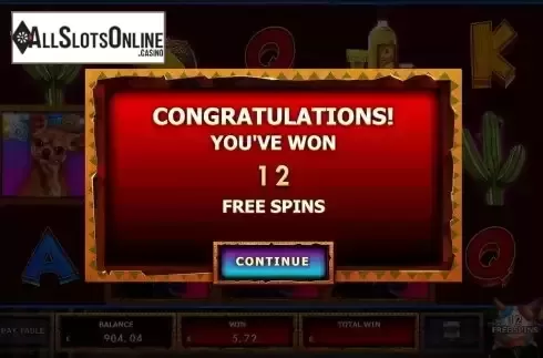 Free Spins Win Screen