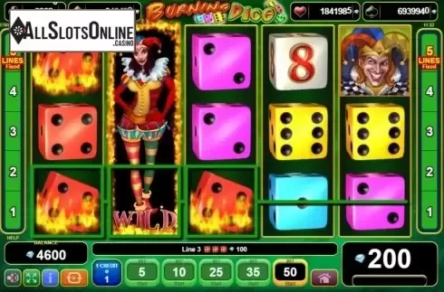 Win Screen 3. Burning Dice (EGT) from EGT