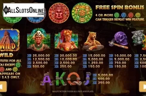 Symbols. Challenge Mayan Calendar from PlayStar