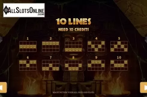 Paylines. Challenge Mayan Calendar from PlayStar