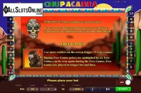 Free Games screen